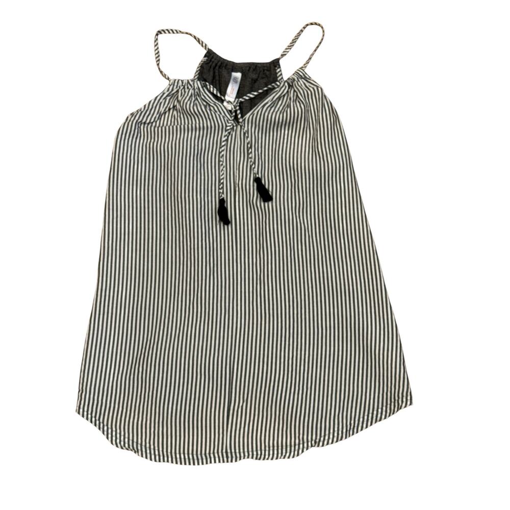 Striped fringe Tank Womens Small Boho Sleeveless lightweight festiveal